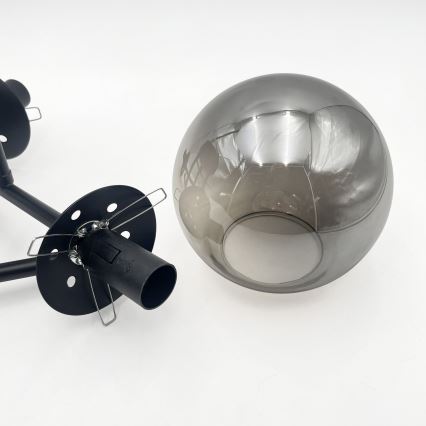 Brilagi - Csereüveg a MALIVA E14 csillárhoz és lámpához, átmérő 13 cm, füstszínű