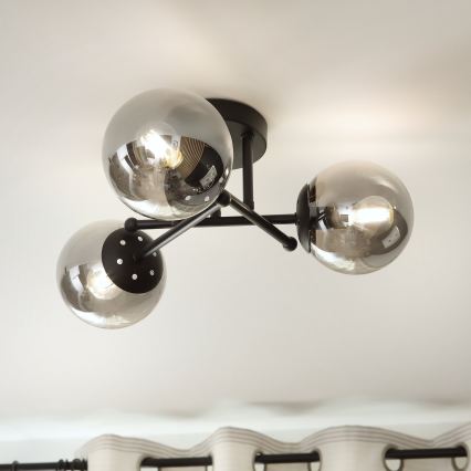 Brilagi - Csereüveg a MALIVA E14 csillárhoz és lámpához, átmérő 13 cm, füstszínű