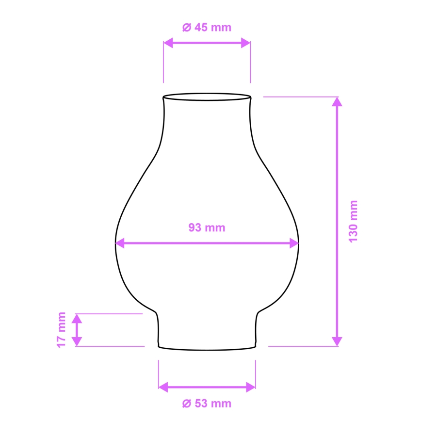 Brilagi - Csereüveg ROATA, VELA, RUSTIC, QUEEN, TIMONA E14 csillárhoz és fali lámpához, fehér