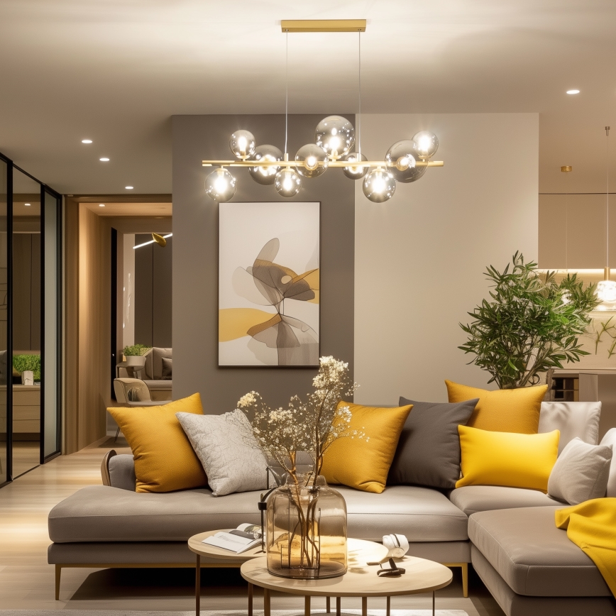 Brilagi - Csereüveg csillárhoz, fali lámpához és lámpához MISTEL, MILLA átm. 12 cm füstös