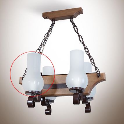 Brilagi - Pótüveg a TAVERN/COTTAGE csillárhoz és fali lámpához, E14, 210x110 mm, fehér