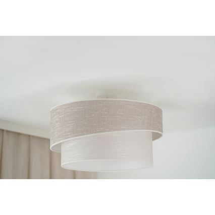 Brilagi - Csillár DOVER SHINE 1xE27/15W/230V átm. 50 cm szürke/krémes