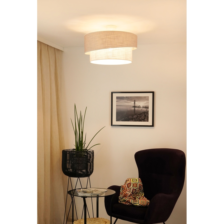 Brilagi - Csillár DOVER SHINE 1xE27/15W/230V átm. 50 cm szürke/krémes