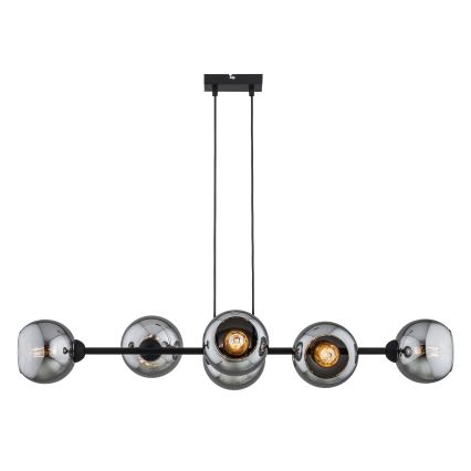 Brilagi - Csillár kábellel DIOR 6xE27/60W/230V fekete/füstszürke