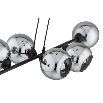 Brilagi - Csillár kábellel DIOR 6xE27/60W/230V fekete/füstszürke