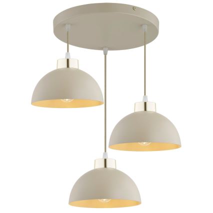 Brilagi - Csillár kábellel MOON 3xE27/60W/230V bézs/arany