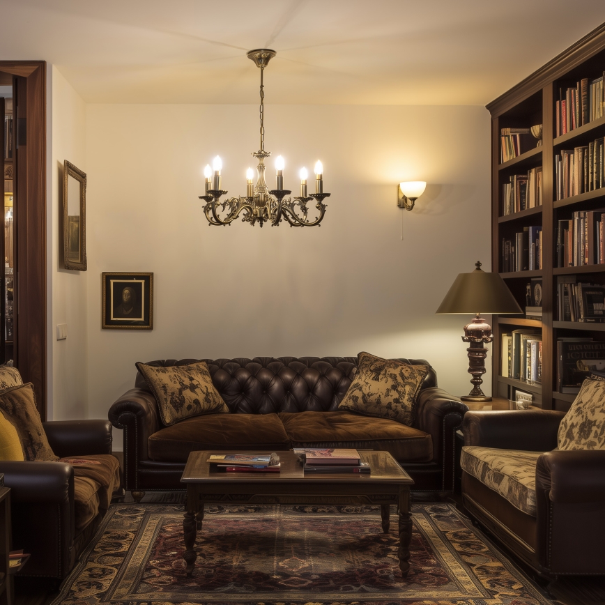 Brilagi - Csillár láncon CLASSIC 6xE14/60W/230V réz