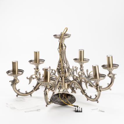 Brilagi - Csillár láncon CLASSIC 6xE14/60W/230V réz