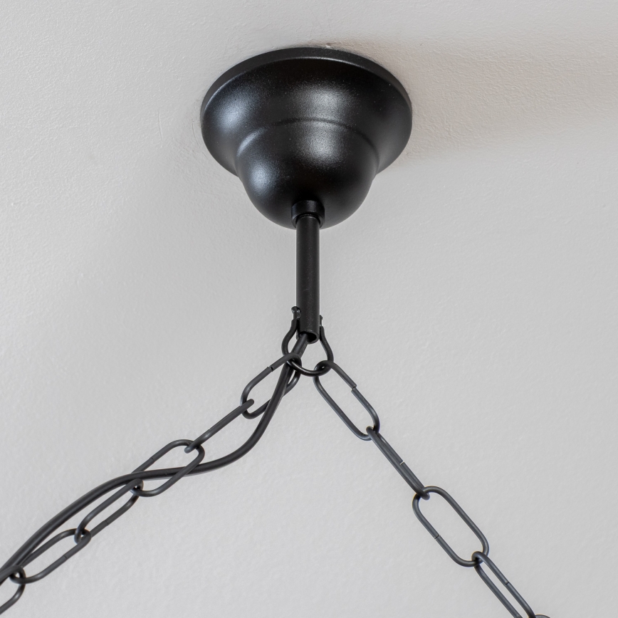 Brilagi - Csillár láncon KOS 6xE27/60W/230V bükkfa