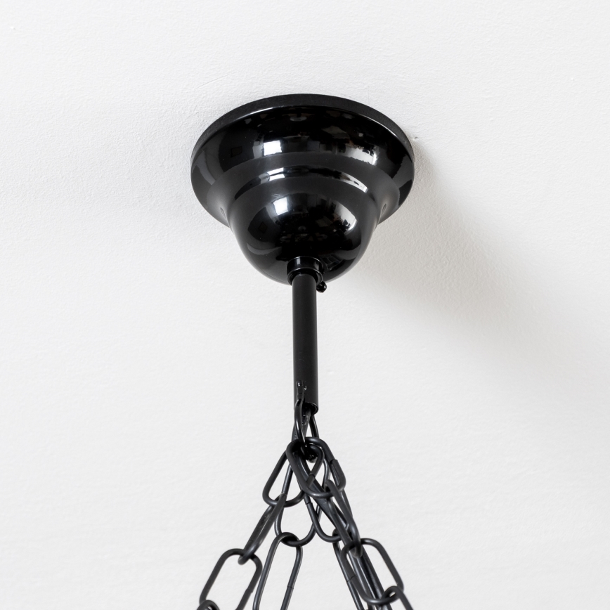 Brilagi - Csillár láncon QUEEN 4xE14/40W/230V bükkfa/dió