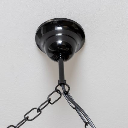 Brilagi - Csillár láncon QUEEN 6xE14/40W/230V bükkfa