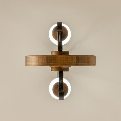 Brilagi - Csillár láncon ROATA 2xE14/40W/230V bükkfa