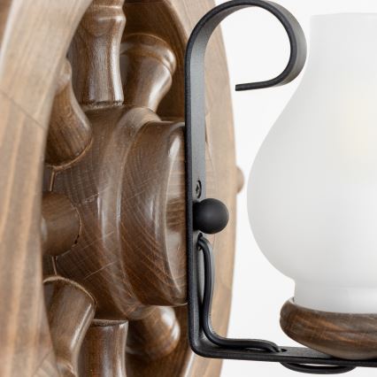 Brilagi - Csillár láncon TIMONA 2xE14/40W/230V bükkfa/dió