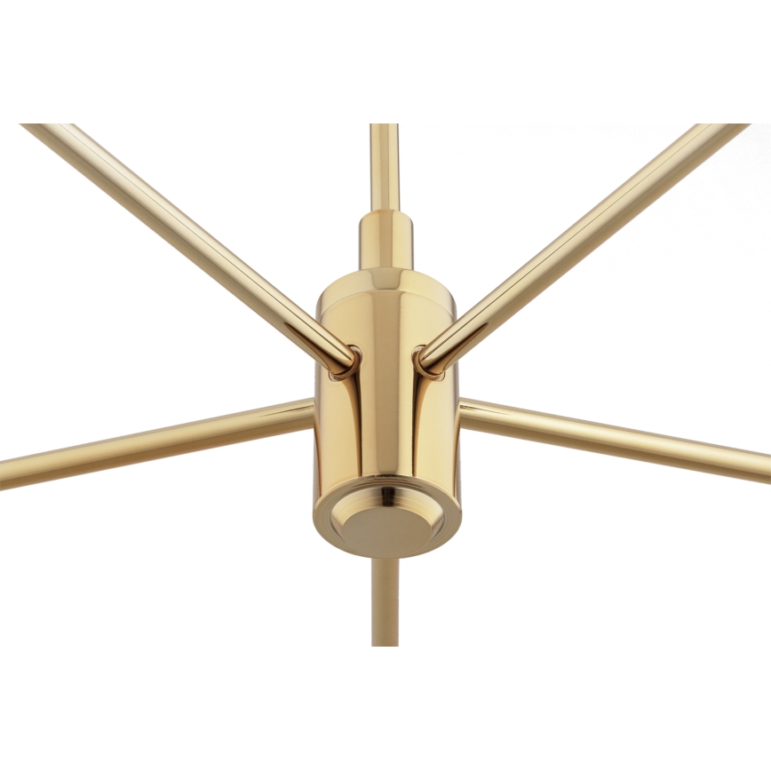 Brilagi - Csillár rúddal MONTE 5xE27/60W/230V barna/arany