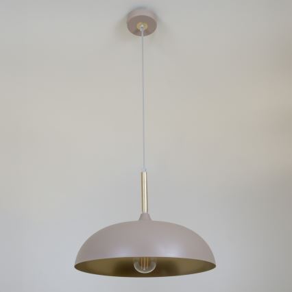 Brilagi - Csillár zsinóron ABRAHAM 1xE27/60W/230V átm. 35 cm bézs