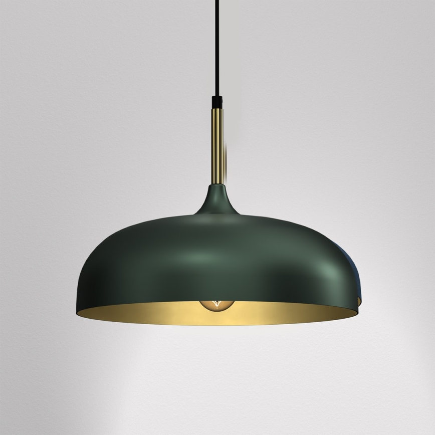 Brilagi - Csillár zsinóron ABRAHAM 1xE27/60W/230V átm. 35 cm zöld