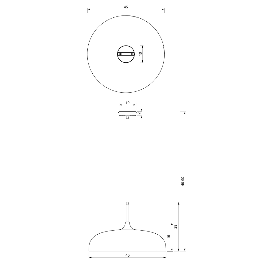 Brilagi - Csillár zsinóron ABRAHAM 1xE27/60W/230V átm. 45 cm bézs