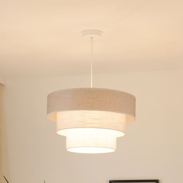 Brilagi - Csillár zsinóron ALASKA LUNETA 1xE27/15W/230V átm. 45 cm szürke/krémes