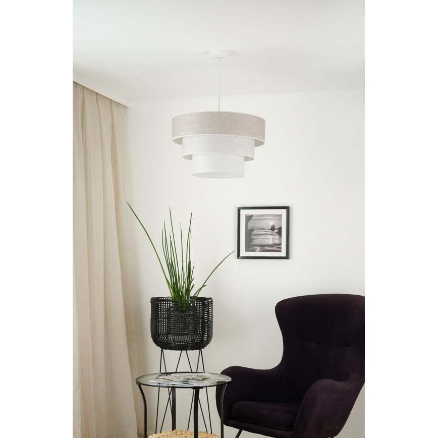 Brilagi - Csillár zsinóron ALASKA LUNETA 1xE27/15W/230V átm. 45 cm szürke/krémes