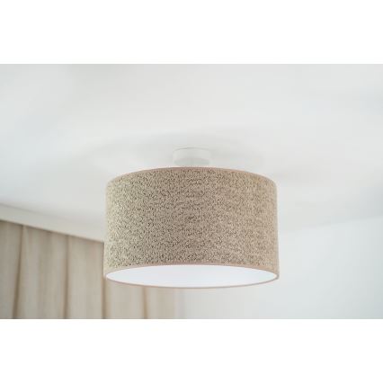 Brilagi - Csillár zsinóron BOUCLE ROLLER 1xE27/15W/230V átm. 45 cm barna