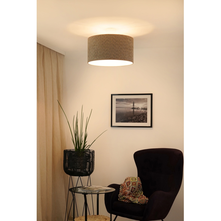 Brilagi - Csillár zsinóron BOUCLE ROLLER 1xE27/15W/230V átm. 45 cm barna