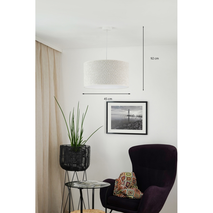 Brilagi - Csillár zsinóron BOUCLE ROLLER 1xE27/15W/230V átm. 45 cm krémes