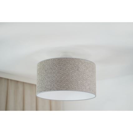 Brilagi - Csillár zsinóron BOUCLE ROLLER 1xE27/15W/230V átm. 45 cm szürke