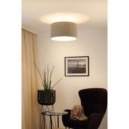 Brilagi - Csillár zsinóron BOUCLE ROLLER 1xE27/15W/230V átm. 45 cm szürke