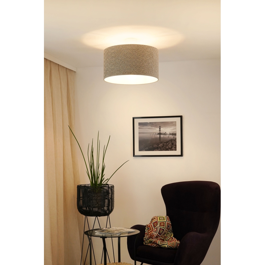 Brilagi - Csillár zsinóron BOUCLE ROLLER 1xE27/15W/230V átm. 45 cm szürke