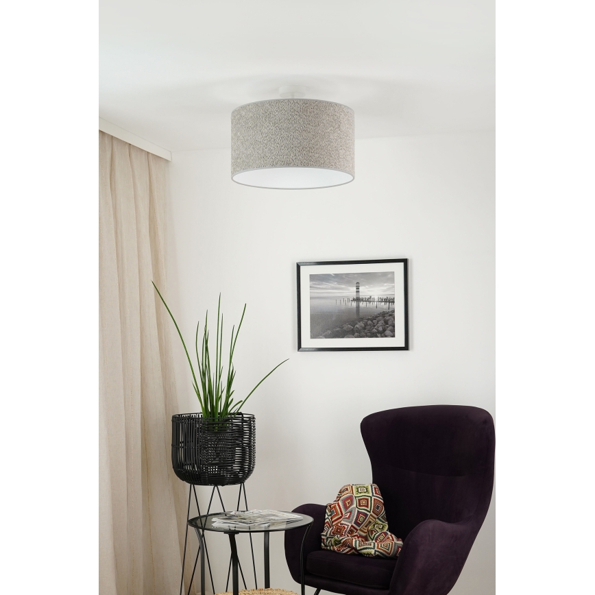 Brilagi - Csillár zsinóron BOUCLE ROLLER 1xE27/15W/230V átm. 45 cm szürke