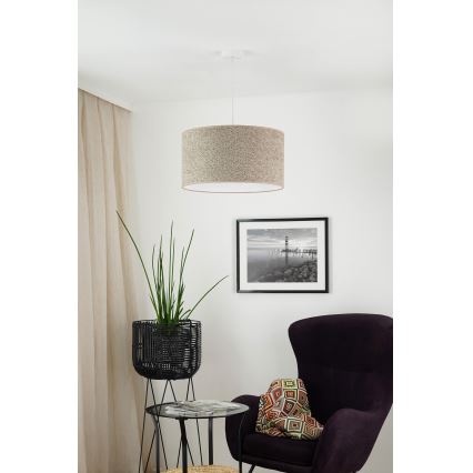Brilagi - Csillár zsinóron BOUCLE ROLLER 1xE27/15W/230V átm. 50 cm barna