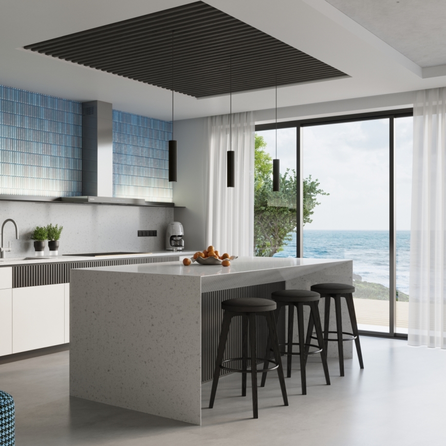 Brilagi - Csillár zsinóron CRESTO 1xGU10/10W/230V fekete