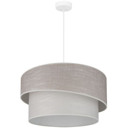 Brilagi - Csillár zsinóron DOVER SHINE 1xE27/15W/230V átm. 50 cm szürke/krémes