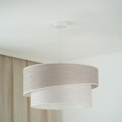 Brilagi - Csillár zsinóron DOVER SHINE 1xE27/15W/230V átm. 50 cm szürke/krémes