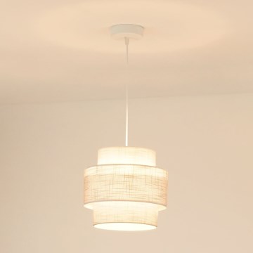 Brilagi - Csillár zsinóron DOVER SPACE 1xE27/15W/230V átm. 25 cm szürke/krémes