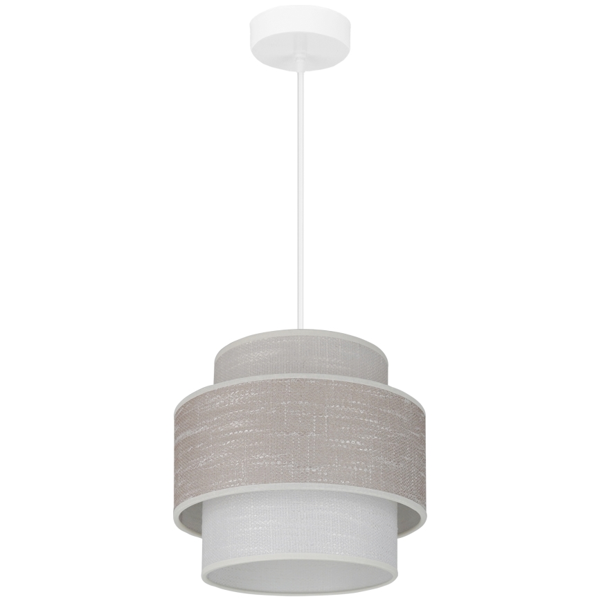 Brilagi - Csillár zsinóron DOVER SPACE 1xE27/15W/230V átm. 25 cm szürke/krémes