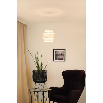 Brilagi - Csillár zsinóron DOVER SPACE 1xE27/15W/230V átm. 25 cm szürke/krémes