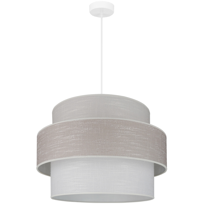 Brilagi - Csillár zsinóron DOVER SPACE 1xE27/15W/230V átm. 50 cm szürke/krémes