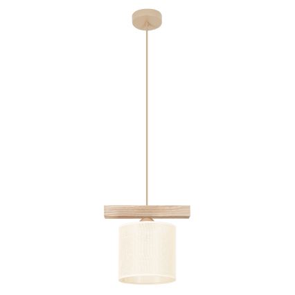 Brilagi - Csillár zsinóron FOREST 1xE27/15W/230V fenyő/barna/krémes