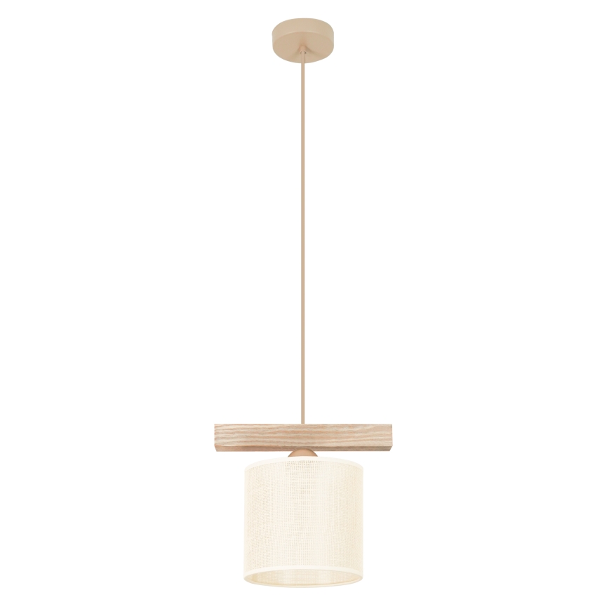 Brilagi - Csillár zsinóron FOREST 1xE27/15W/230V fenyő/barna/krémes