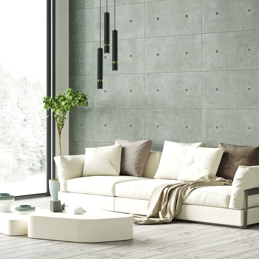 Brilagi - Csillár zsinóron POKER 3xGU10/25W/230V zöld/arany