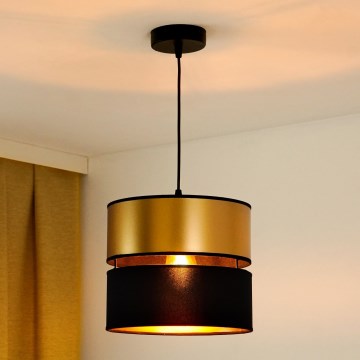 Brilagi - Csillár zsinóron ROYAL 1xE27/15W/230V átm. 25 cm fekete/arany