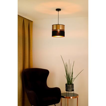 Brilagi - Csillár zsinóron ROYAL 1xE27/15W/230V átm. 25 cm fekete/arany