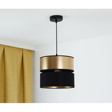 Brilagi - Csillár zsinóron ROYAL 1xE27/15W/230V átm. 25 cm fekete/arany
