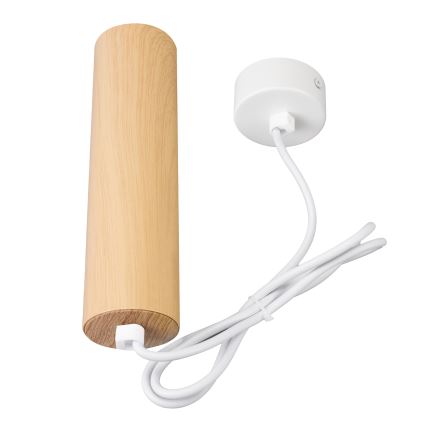 Brilagi - Csillár zsinóron SELE 1xGU10/30W/230V fehér/tölgy dekor