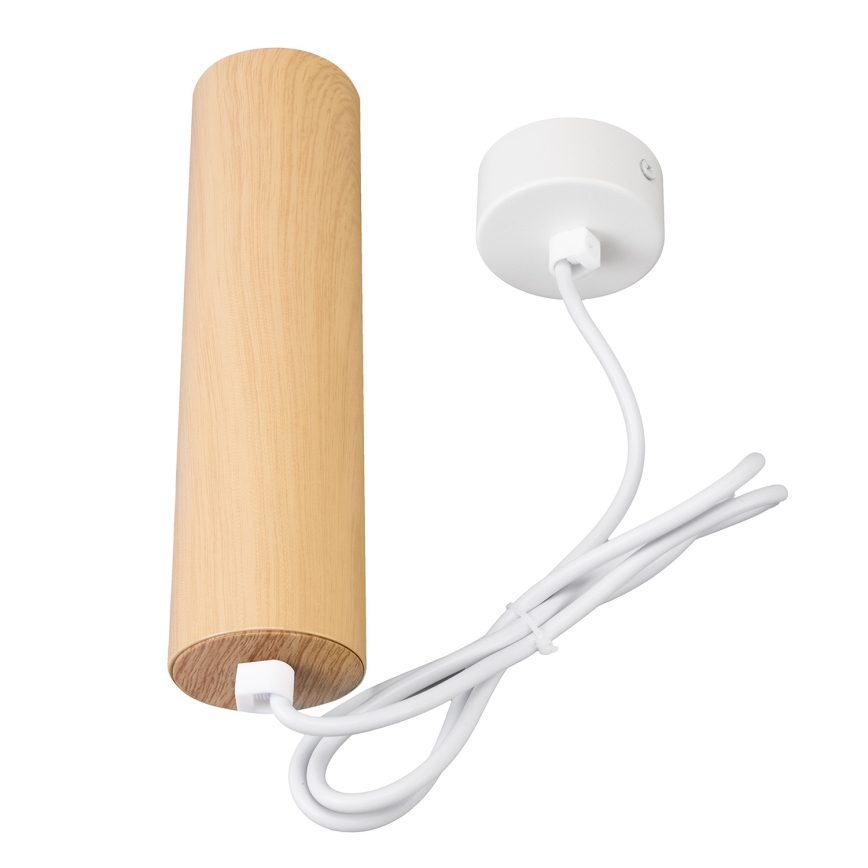 Brilagi - Csillár zsinóron SELE 1xGU10/30W/230V fehér/tölgy dekor