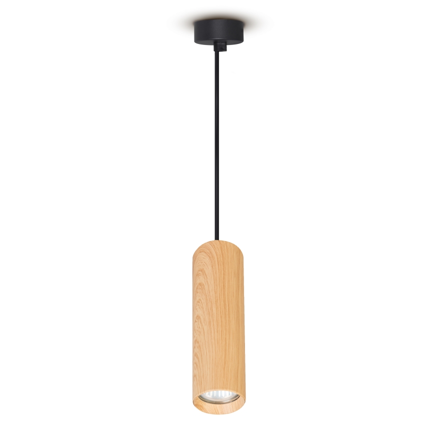 Brilagi - Csillár zsinóron SELE 1xGU10/30W/230V fekete/tölgy dekor