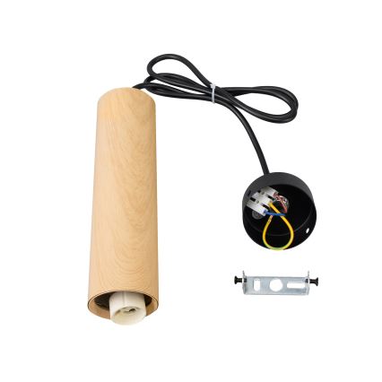 Brilagi - Csillár zsinóron SELE 1xGU10/30W/230V fekete/tölgy dekor