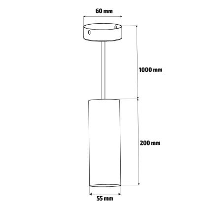Brilagi - Csillár zsinóron SELE 1xGU10/30W/230V fekete/tölgy dekor