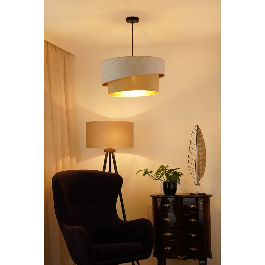 Brilagi - Csillár zsinóron VEGAS SHINE 1xE27/15W/230V átm. 50 cm krémes/bézs